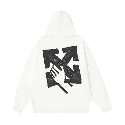 OFF Oversized Pullover Hoodie Light Luxury Station