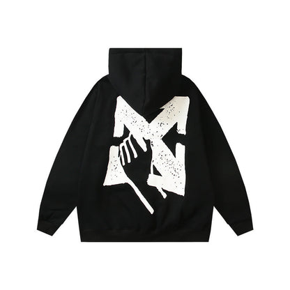 OFF Oversized Pullover Hoodie Light Luxury Station