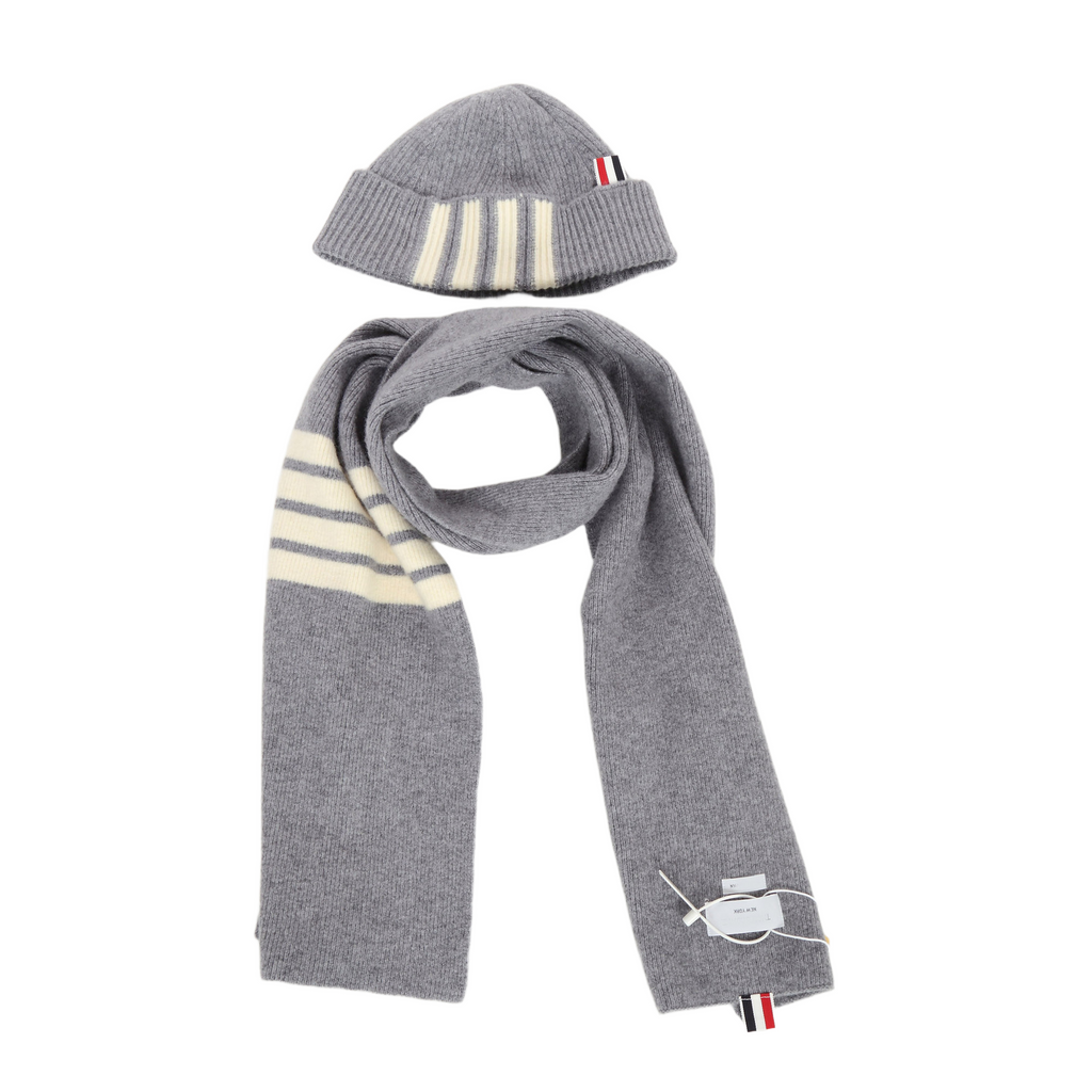 Four stripes scarf hat autumn and winter THOM TREND