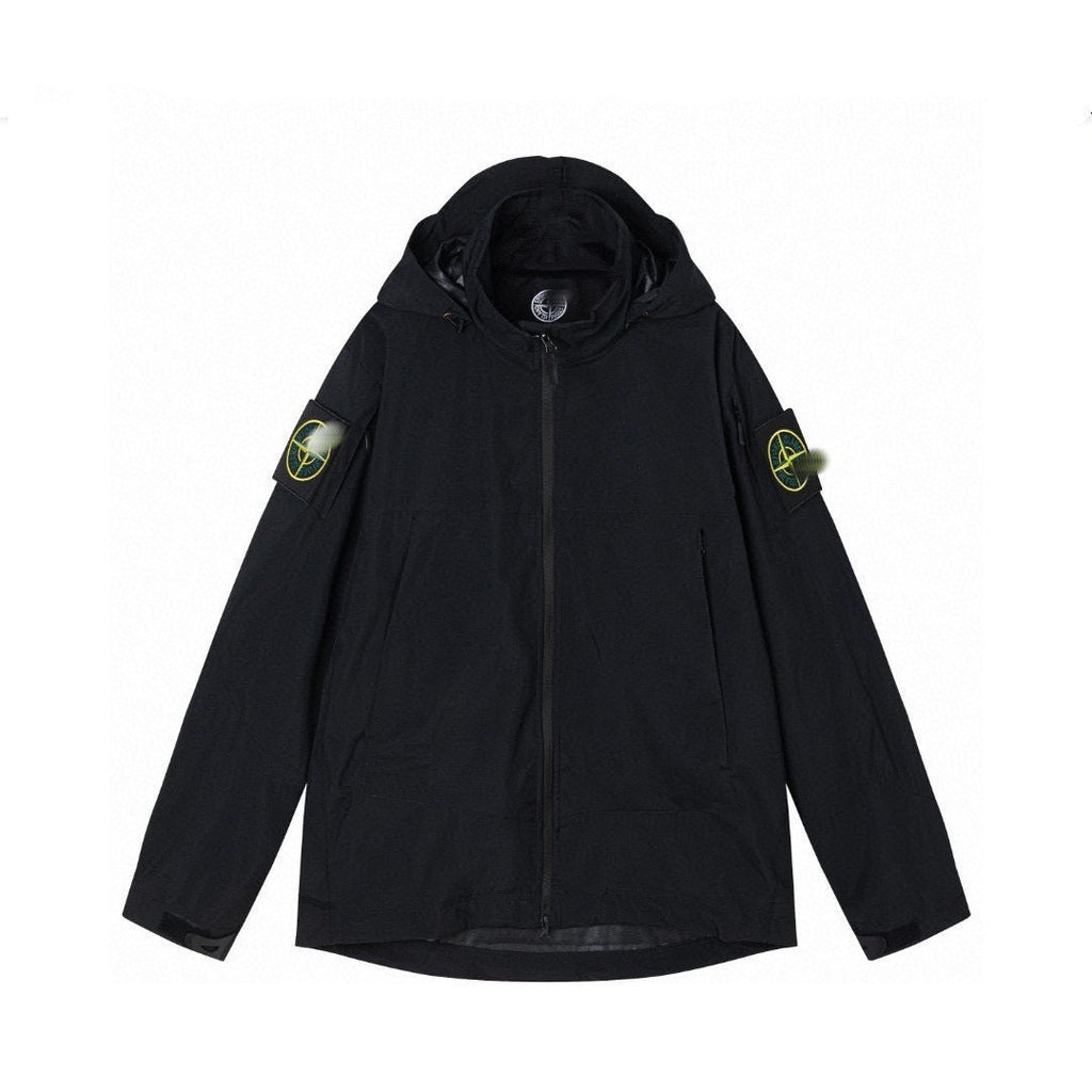 Stone Island Dual Compass Badge Waterproof Shell Jacket front view
