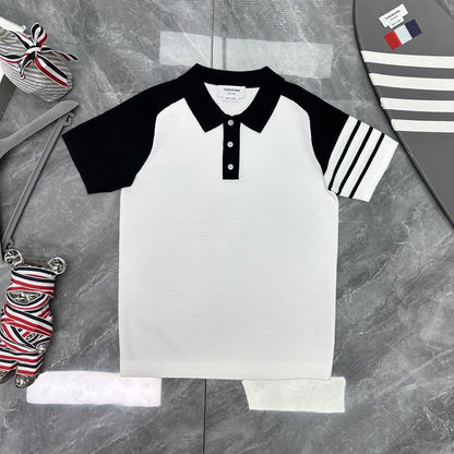 Wool Four-Bar Stripe Knit Cardigan（副本） THOM TREND