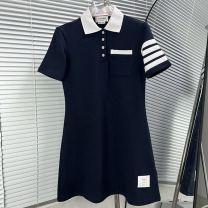 Striped V-Neck Sleeveless Knit Dress（副本） THOM TREND