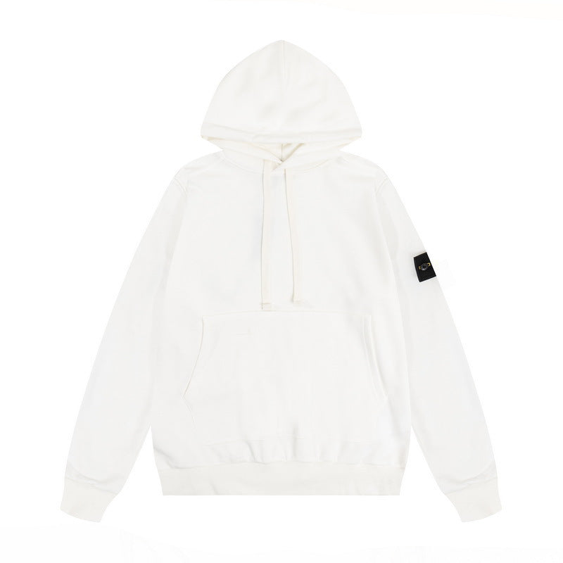 Stone Island Compass Badge Oversized Pullover Hoodie - Blue product detail view