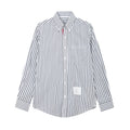 Classic Four-Bar Black & White Striped Patchwork Shirt - Premium Designer | Thom Browne