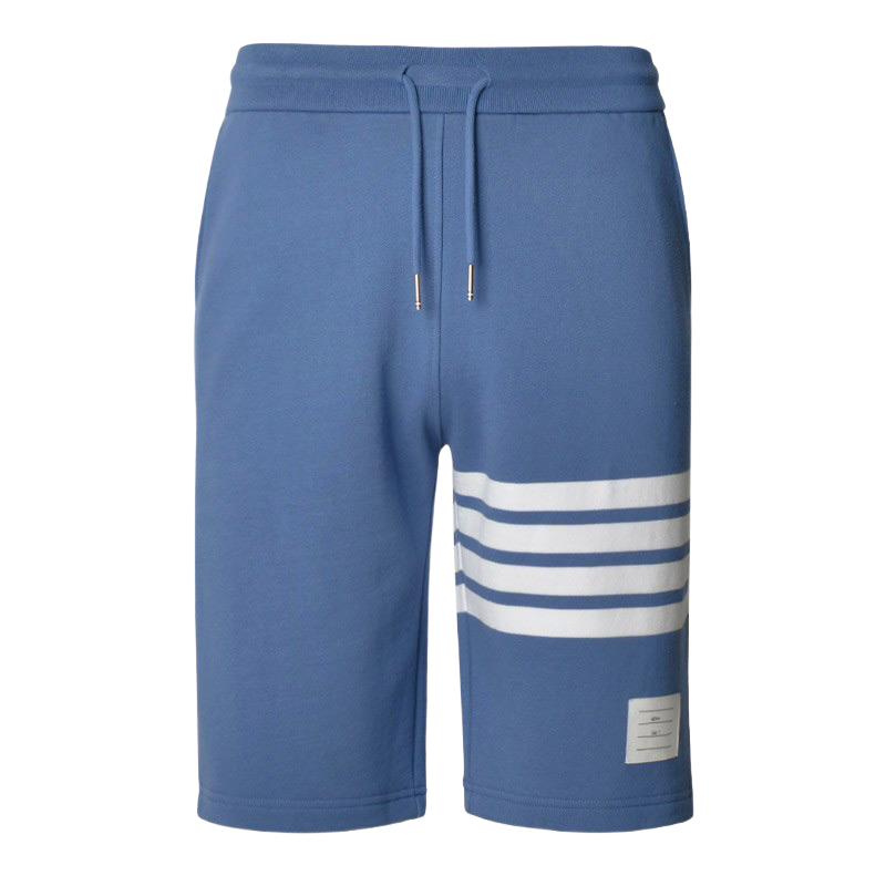 Thom Browne Style Unisex Shorts with Signature Four-Bar Detail - Image 2