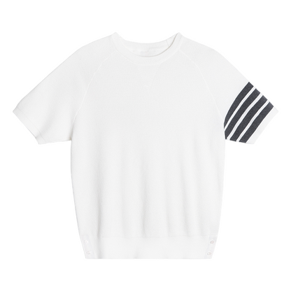 Ladies V-neck ribbed knit short sleeves（副本） THOM TREND