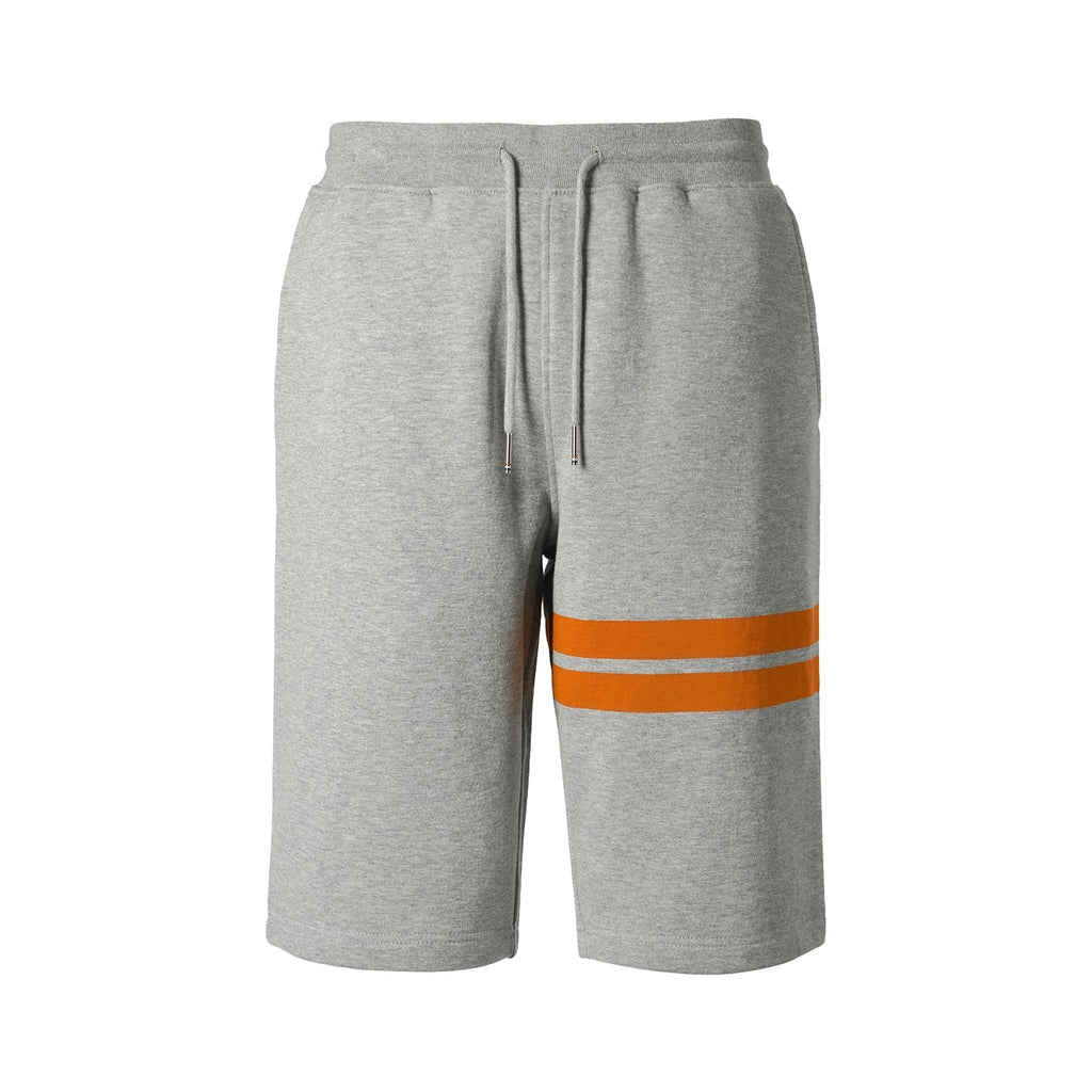 Thom Browne Style Athletic Cotton Shorts with Signature Four-Bar Detail - Image 2