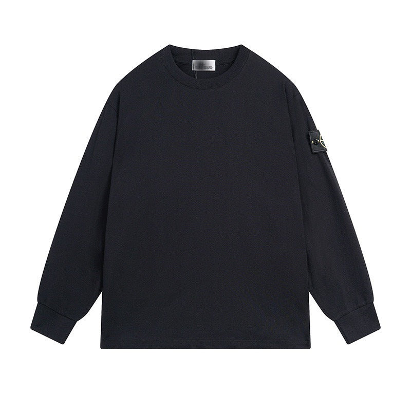 Stone Island Compass Badge Oversized Crewneck Sweatshirt - Gray product detail view