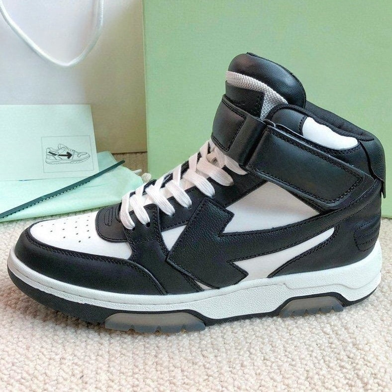 OFF-Whlte high-top sneakers#21 4-Bar