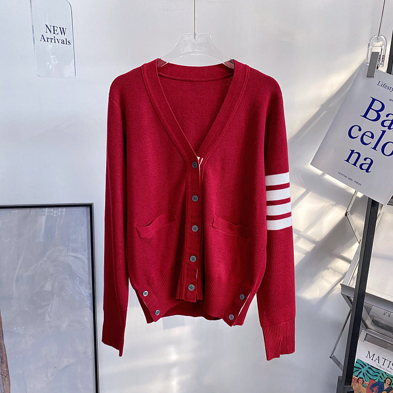 2025SS Knitted cardigan + sweatpants THOM TREND