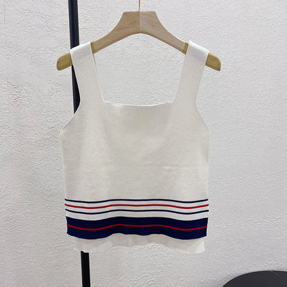 Women's vest knitted suit