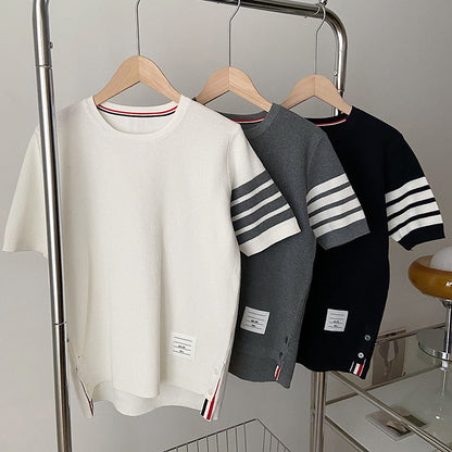 Short-Sleeved Knitted Track Suit
