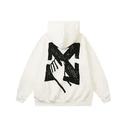 OFF Oversized Pullover Hoodie Light Luxury Station