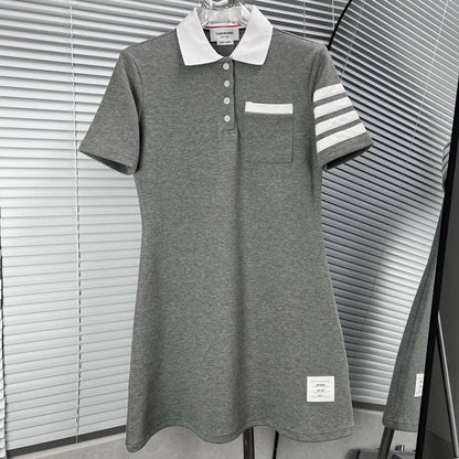 Striped V-Neck Sleeveless Knit Dress（副本） THOM TREND