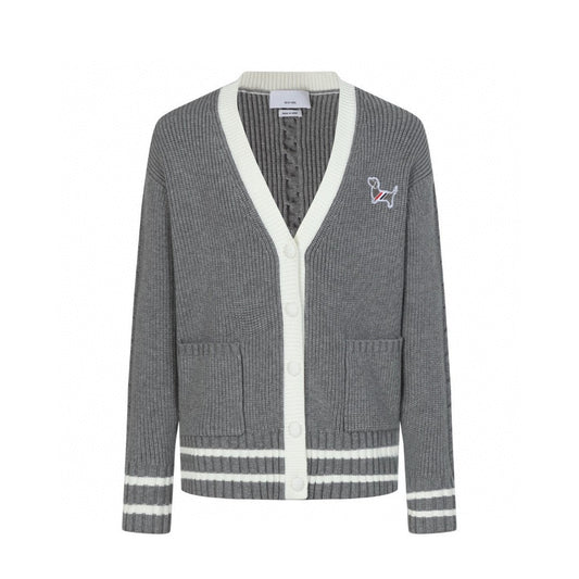 2025SS Puppy Color Striped Cardigan THOM TREND
