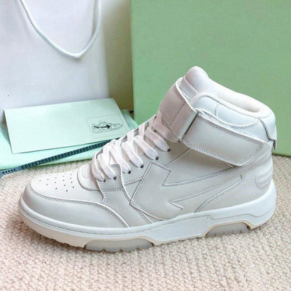OFF-Whlte high-top sneakers#21 4-Bar
