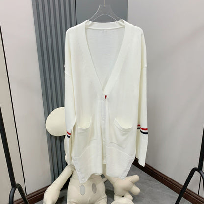 2025SS  Three-color stripe long cardigan THOM TREND