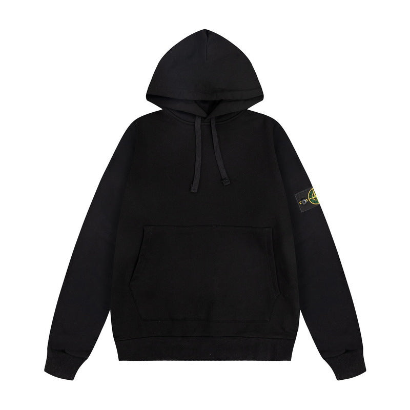 Stone Island Compass Badge Oversized Pullover Hoodie - Blue product detail view