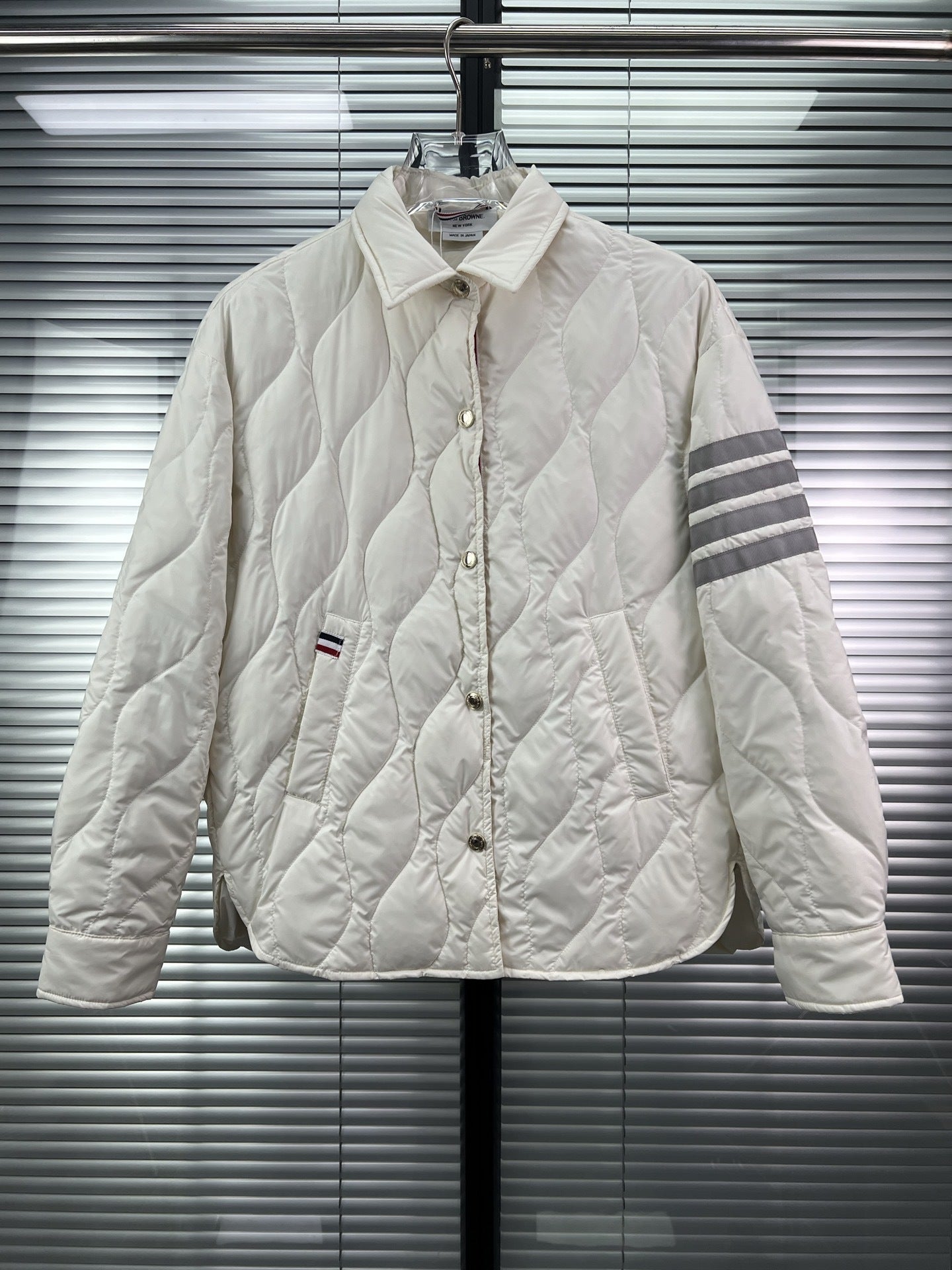 Diamond striped down jacket THOM TREND