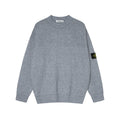 Stone Island Compass Badge Crewneck Knit Sweater - Gray front view