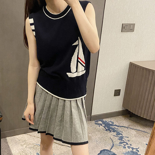 2025SS Sailboat wool vest THOM TREND
