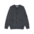 Stone Island Compass Badge Button-Front Knit Cardigan - Dark Gray product detail view