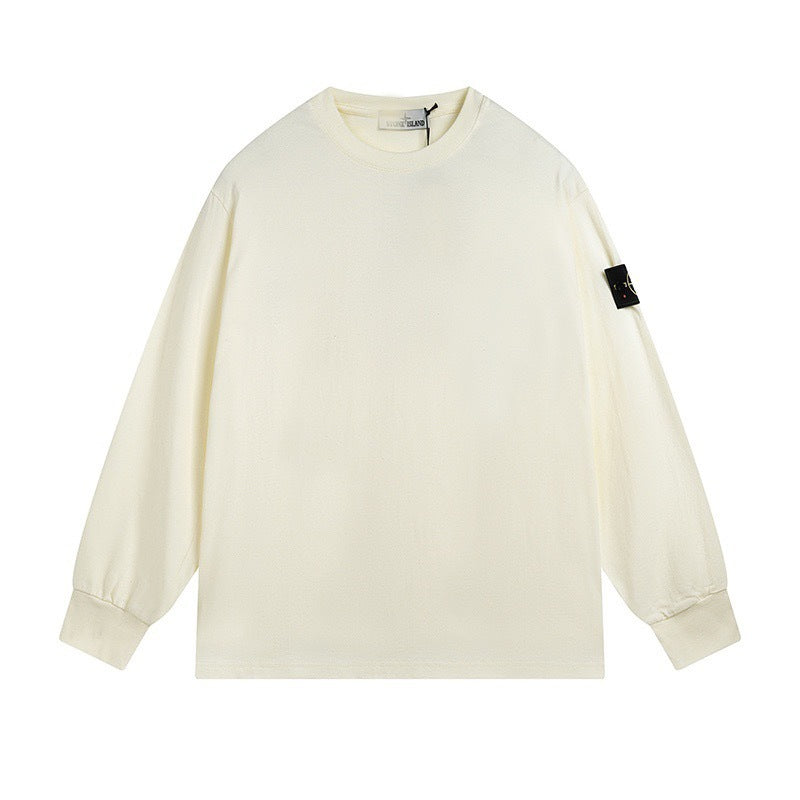 Stone Island Compass Badge Oversized Crewneck Sweatshirt - Gray product detail view