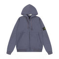 Stone Island Compass Badge Full-Zip Hoodie - Blue product detail view