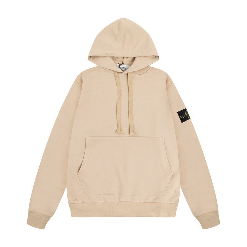Stone Island Compass Badge Oversized Pullover Hoodie - Dark Gray product detail view