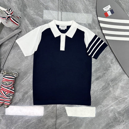 Wool Four-Bar Stripe Knit Cardigan（副本） THOM TREND