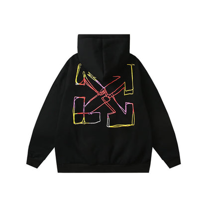 OFF Oversized Pullover Hoodie Light Luxury Station
