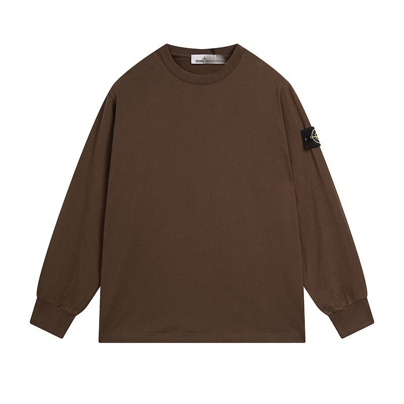 Stone Island Compass Badge Oversized Crewneck Sweatshirt - Gray product detail view