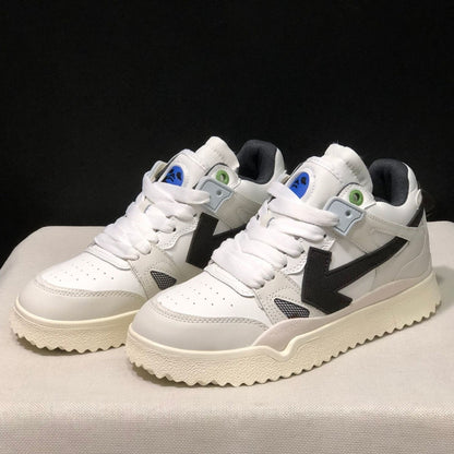 OFF-Whlte Arrow Logo Leather Sneakers #40 4-Bar