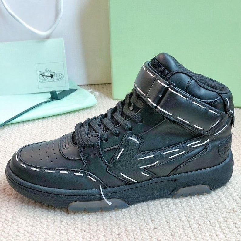 OFF-Whlte high-top sneakers#21 4-Bar