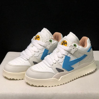 OFF-Whlte Arrow Logo Leather Sneakers #39 4-Bar