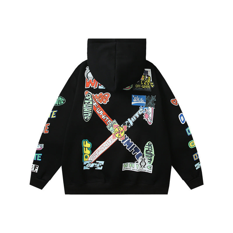 OFF Oversized Pullover Hoodie Light Luxury Station