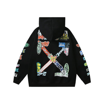 OFF Oversized Pullover Hoodie Light Luxury Station