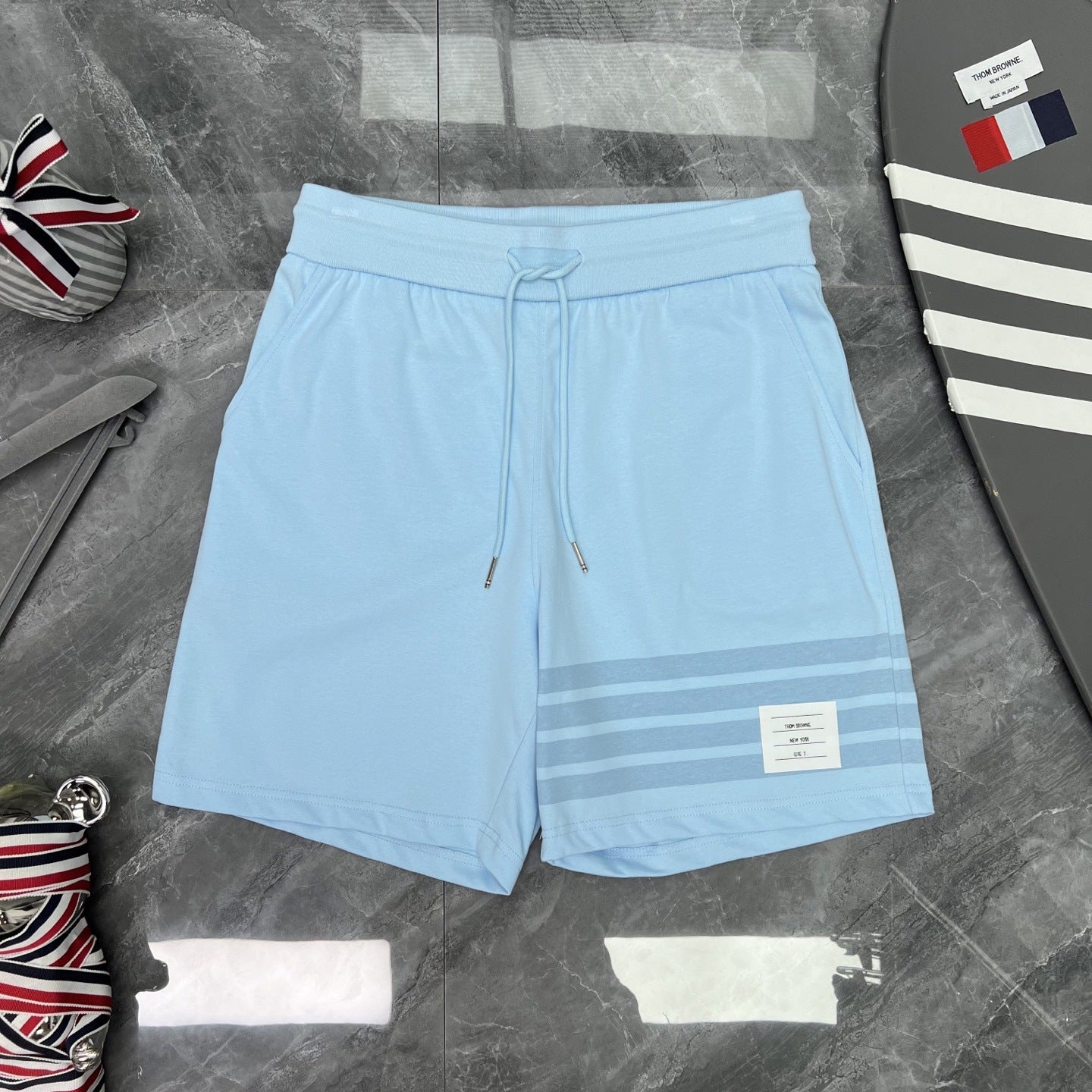 Colorblock Wave-Stripe Polo Tee – Unisex Summer Short Sleeve（副本） THOM TREND