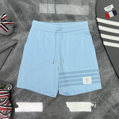 Colorblock Wave-Stripe Polo Tee – Unisex Summer Short Sleeve（副本） THOM TREND