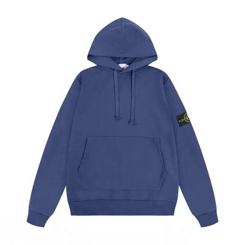 Stone Island Compass Badge Oversized Pullover Hoodie - Dark Gray product detail view