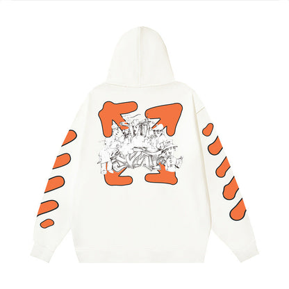 OFF Oversized Pullover Hoodie Light Luxury Station