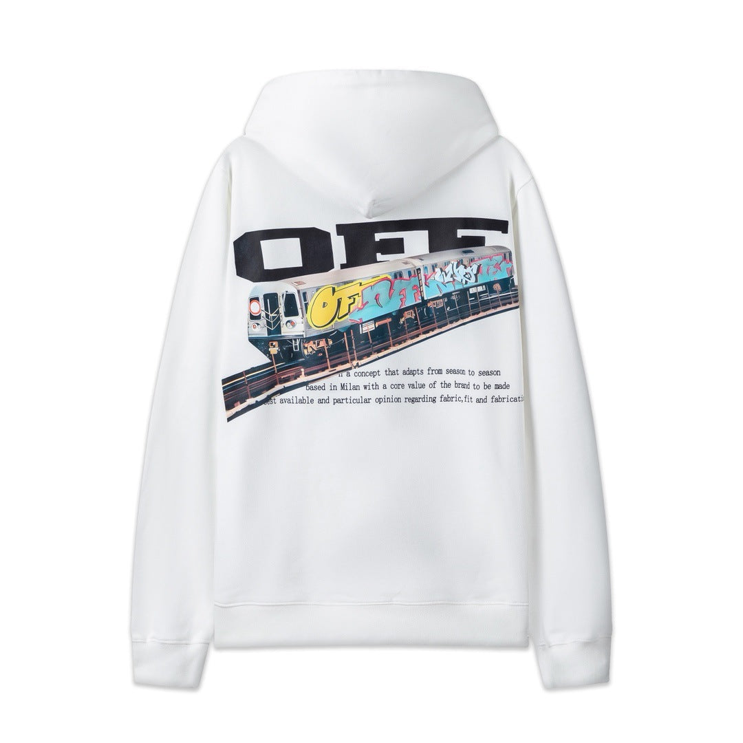 OFF Oversized Pullover Hoodie Light Luxury Station
