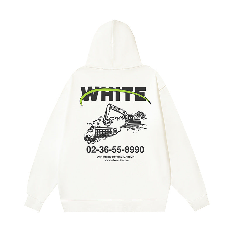 OFF Oversized Pullover Hoodie Light Luxury Station