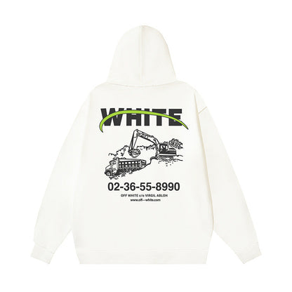 OFF Oversized Pullover Hoodie Light Luxury Station