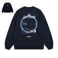 Stone Island Orbital Compass Back Graphic Crewneck Sweatshirt - Blue back view