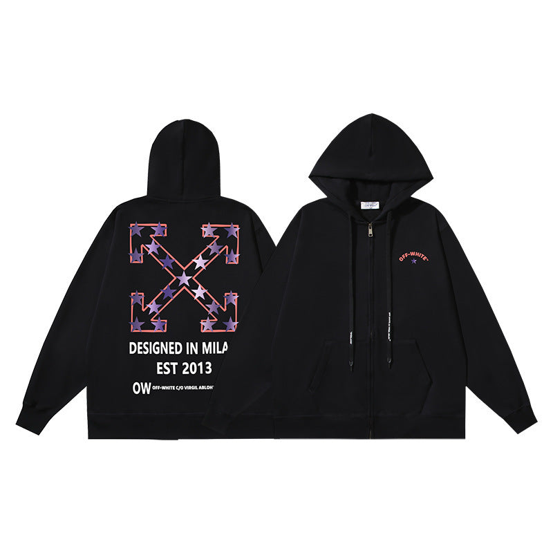 OFF Oversized Pullover Hoodie Light Luxury Station