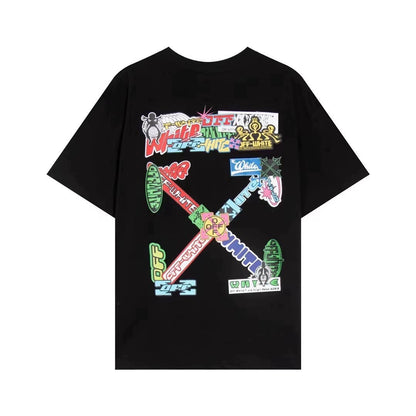 OFF New Printed T-Shirt Light Luxury Station