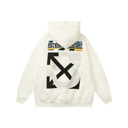 OFF Oversized Pullover Hoodie Light Luxury Station