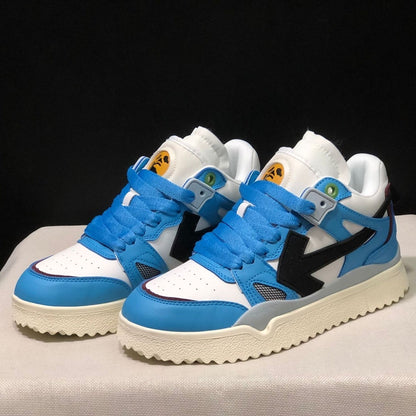 OFF-Whlte Arrow Logo Leather Sneakers #40 4-Bar