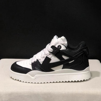 OFF-Whlte Arrow Logo Leather Sneakers #40 4-Bar